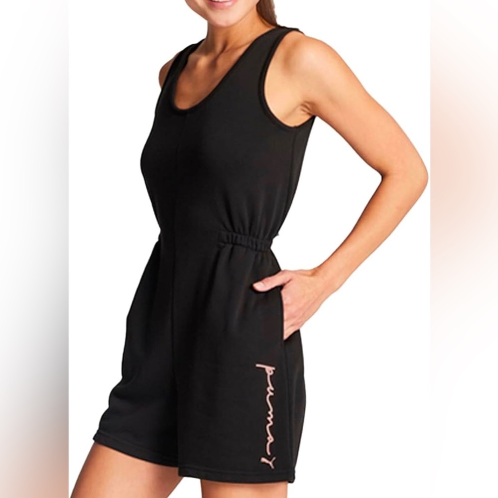 NWT PUMA Womens Glowing Romper Casual - Black Size Small